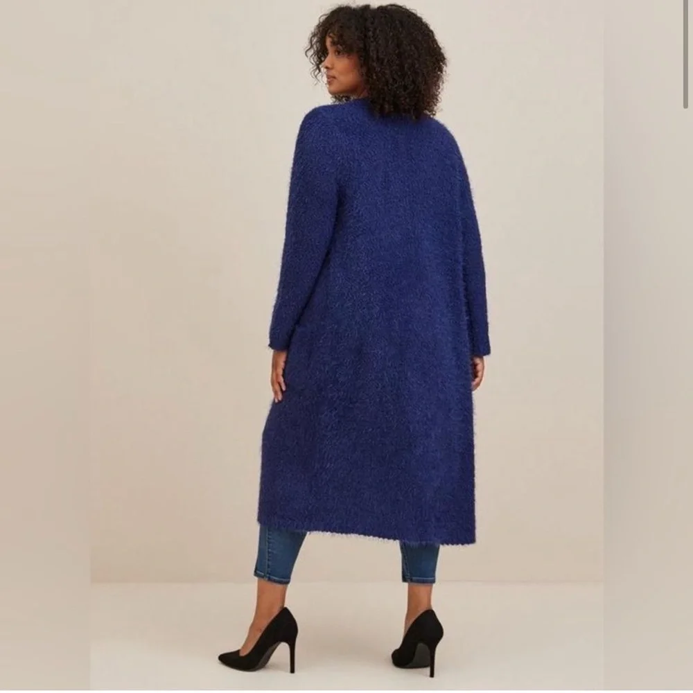 Popcorn Duster Open Front Sweater NWOT - Picture 3 of 9